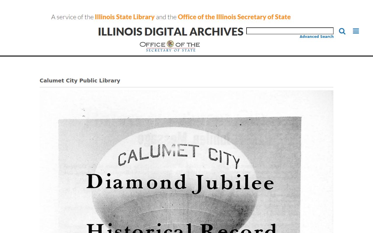 Illinois Digital Archives Calumet City historic collection