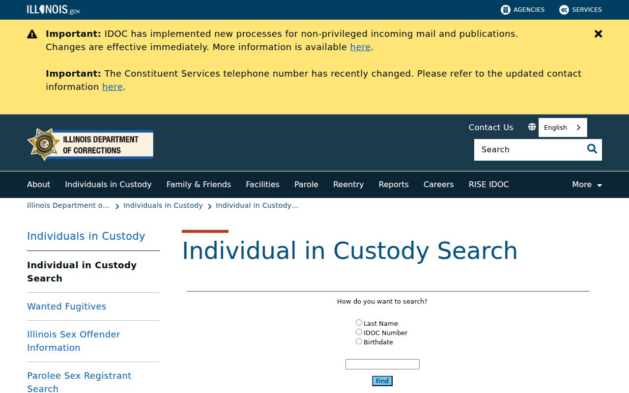 Calumet City resident lookup reference on the Illinois custody search