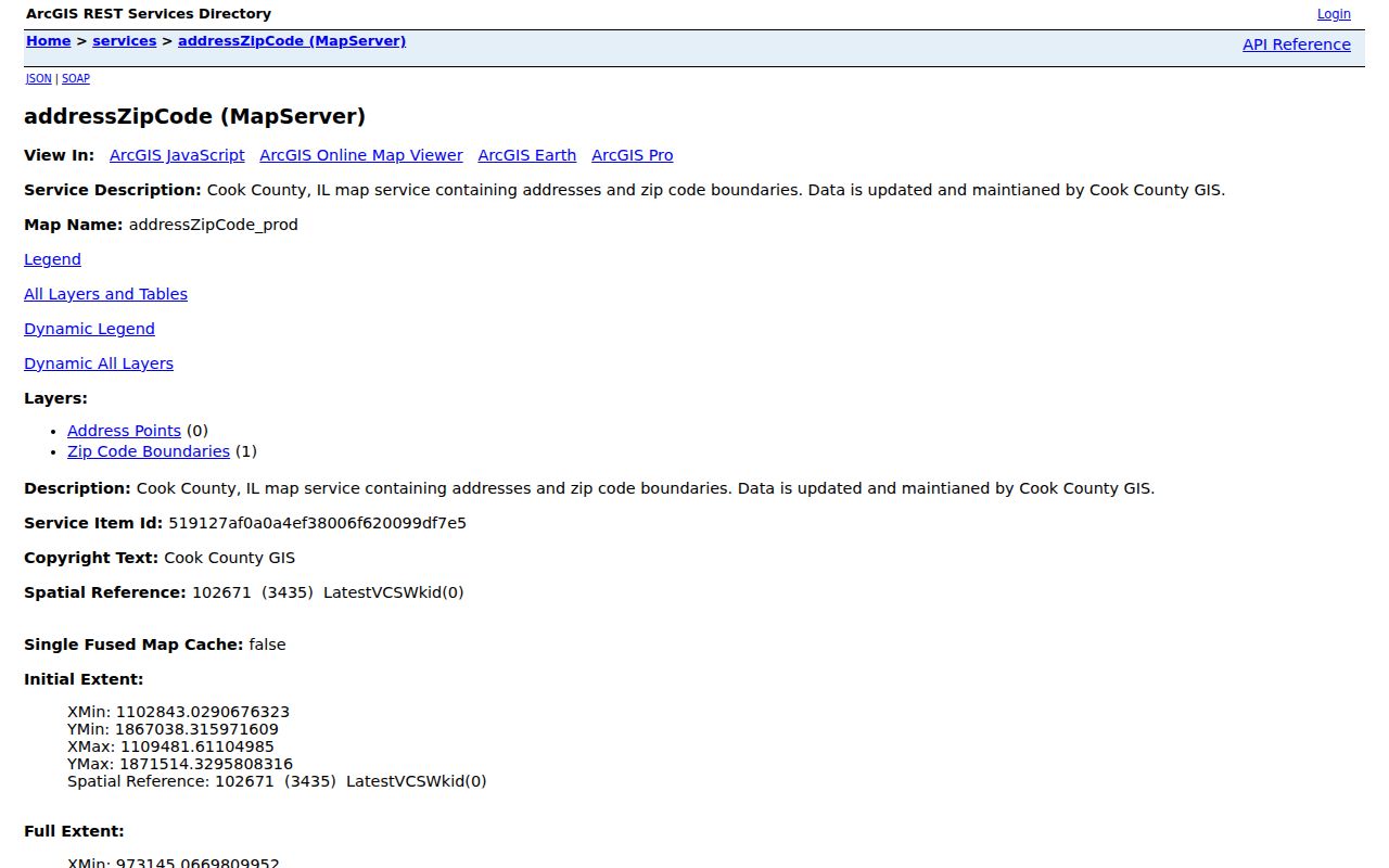 Calumet City ZIP code directory using the Cook County address and ZIP map service